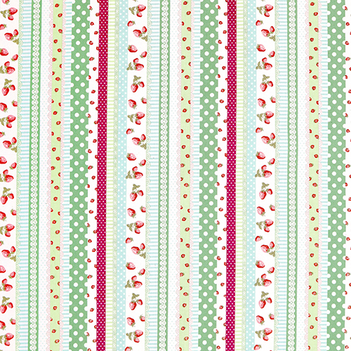 Patterned Striped Vintage Berries