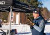 Kieran Andrews, founder of the ComPassion Project and co-founder of Wild Rock Outfitters, addresses participants at the annual 8-Hour Ski Relay, hosted by the Kawartha Nordic Ski Club in North Kawartha Township on January 26, 2025. The annual event was held in support of the ComPassion Project, which is delivered in partnership with the Community Foundation of Greater Peterborough. (Photo: Jeff Faulds Photography)