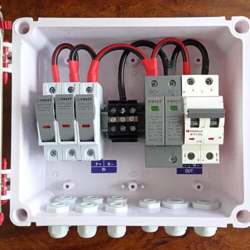 AJB DCDB 3 in 1 out 600v Sibass Havells MCB 32A