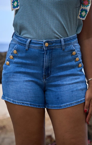 SHORT JEANS MARINIERE