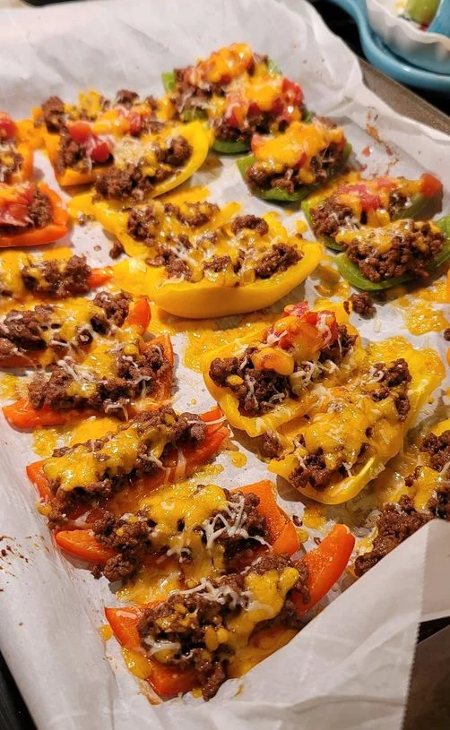 CHEESY BELL PEPPER KETO NACHOS (LOW CARB)