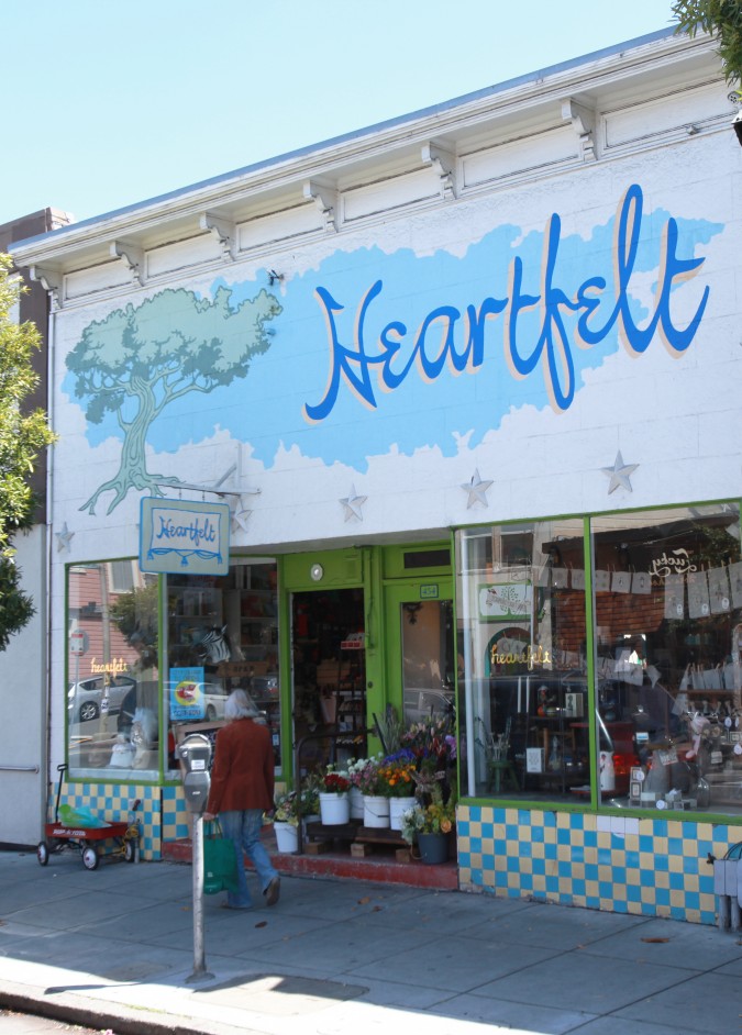 Exterior of Heartfelt gift store at 436 Cortland Avenue, San Francisco, California, USA, August 1, 2013. Photo by Kevin Warnock.