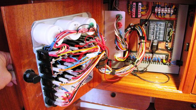 Rewiring a boat - Make inspection easier by keeping your cables long enough. Credit: Duncan Kent