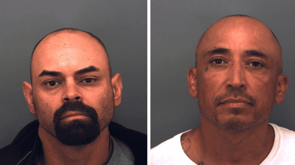 Mugshots of Albert Cadena and Kyle Austin Lopez (credit: El Paso Police Department)