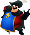 Pete in his musketeer attire in Kingdom Hearts 3D: Dream Drop Distance.