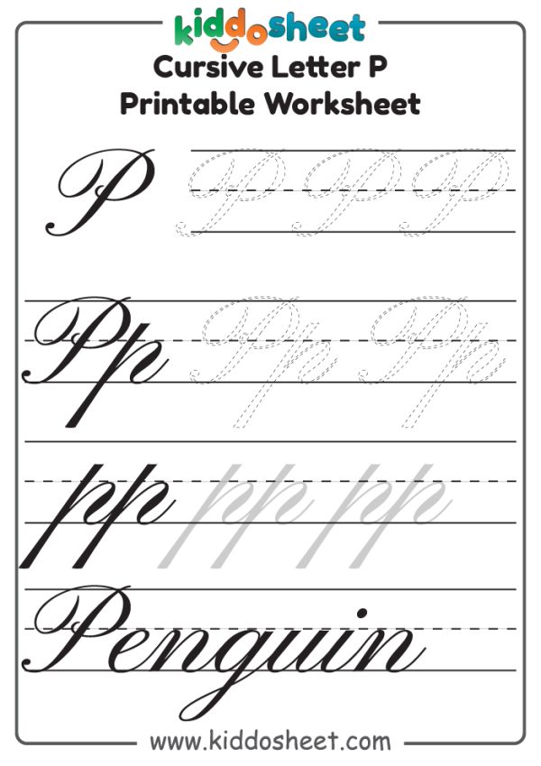 Cursive of Letter Worksheets Printable