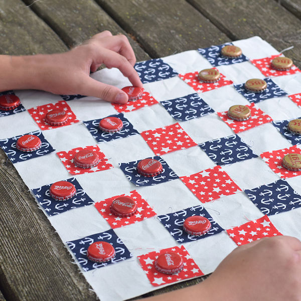 diy cloth checkerboard