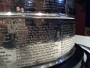 StanleyCupAvs2000-01Engraved