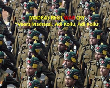 MADRAS REGIMENT- WAR CRY WITH MEANINGS