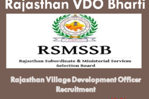 राजस्थान ग्राम विकास अधिकारी भर्ती 2025 Rajasthan VDO Bharti Program 2025