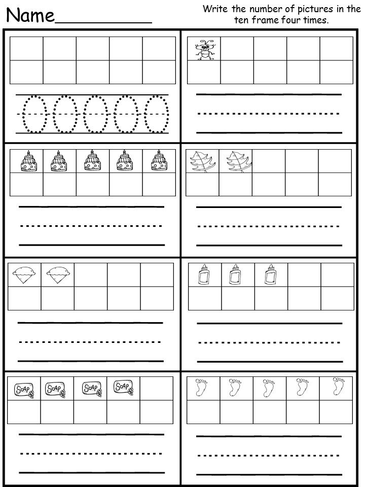 Free Numbers and Counting Worksheet - kindermomma.com