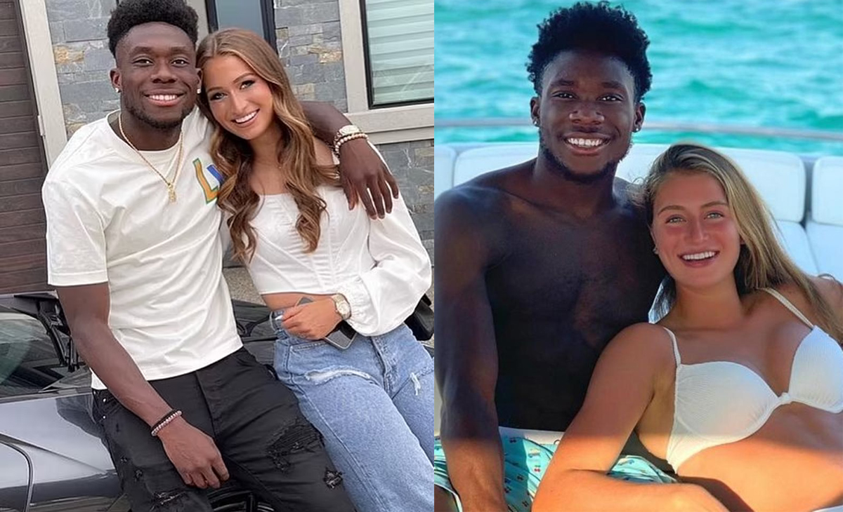 Alphonso Davies and Jordyn Huitema