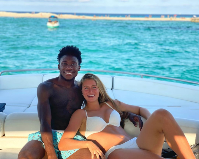 Alphonso Davies and Jordyn Huitema