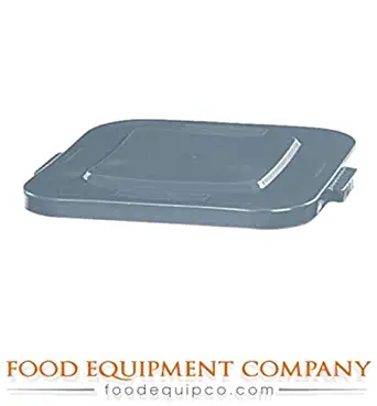 Rubbermaid Commercial Products FG352700GRAY  Square Brute Tote Storage Lid, 2" Height, 24.250" Width, 22.125" Length, Gray (Pack of 6)