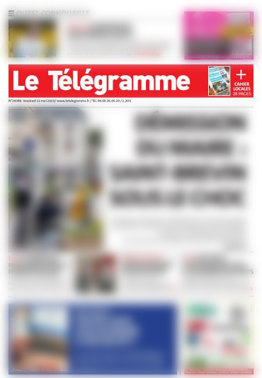 La une du jour du Télégramme