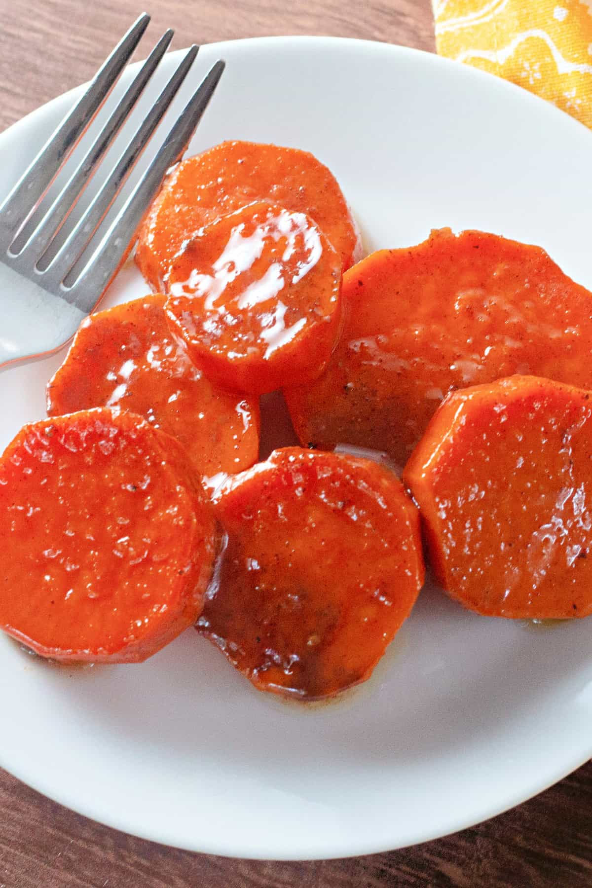 Glazed Sweet Potatoes on a plate