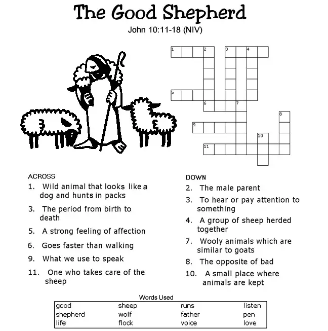 Bible Crossword Puzzles Printable - Customize and Print