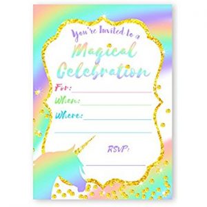 Unicorn Birthday Invitations