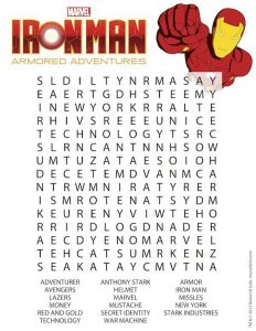 Superhero Word Search