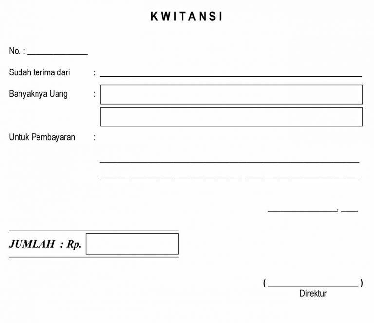 Download Template Kwitansi Kosong Format Excel Dan Word - Riset