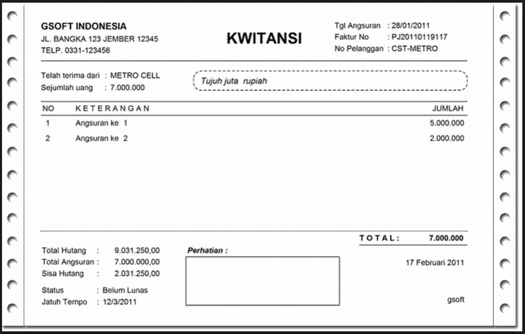 Download Contoh Kwitansi Pembayaran Word, XLS, dan PDF, Gratis