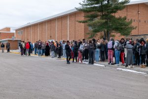  Students evacuate Loy Norrix High School due to a fire in the B wing. The fire was quickly put out with no injuries, and school continued as normal. 
