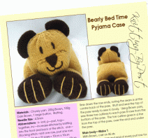 bear pyjama case knitting pattern