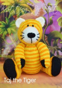 KBP-340 - Taj the Tiger Knitting Pattern Knitted Soft Toy