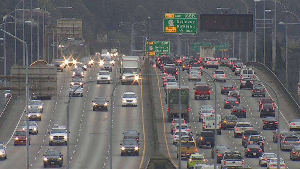 FILE - Traffic along I-5 in Seattle (KOMO Photo)