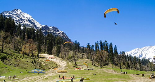 Paragliding and Parachuting Solang Valley Manali