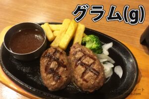 ハンバーグのグラム(g)ごとの大きさと栄養成分まとめ