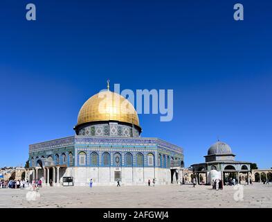 Jerusalem Israel. Dome of the rock mosque at Temple Mount Stock Photo