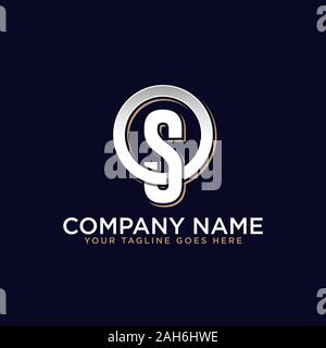 OS initial logo vector, O letter logo inspirations Stock Vector