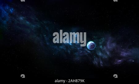 Universe, Planets, Galaxy background, Cosmos and Nebula, Astronomy, Fantasy Outer space background Stock Photo