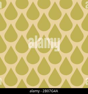 Vector drops seamless pattern in fall colors. Season rain illustration Stock Vector