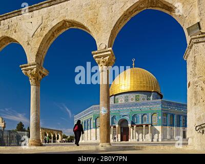 Dome of the Rock on the Temple Mount in Jerusalem, Israel, Stock Photo