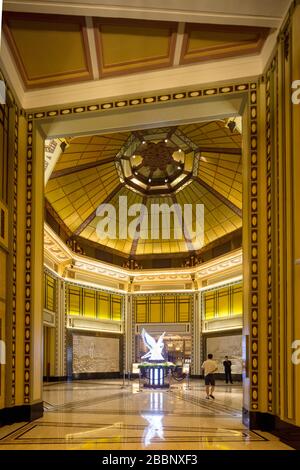 lobby, the Fairmont Peace Hotel, Shanghai, China Stock Photo