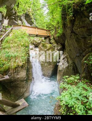 Hike through the Seisenberg gorge in Lofer Austria Stock Photo