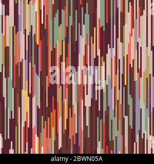 Blotched Space Dyed Ombre Background. Texture. Mottled Line Effect Seamless Pattern. Vibrant Vertical Stripe Ikat Textile. Multicolored Heathered Stock Vector