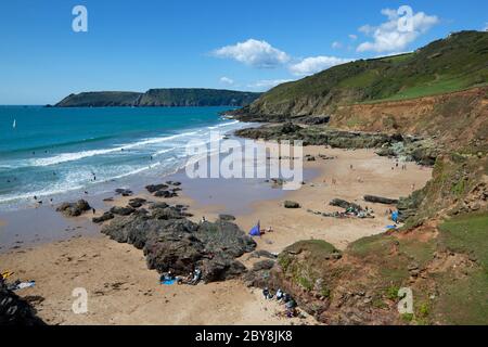 Rickham Sands, East Portlemouth, near Salcombe, Devon, England, United Kingdom Stock Photo