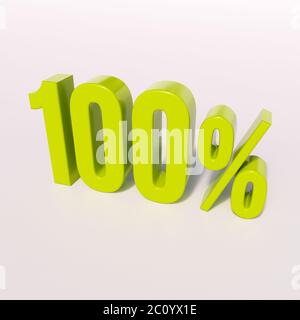 Percentage sign, 100 percent Stock Photo