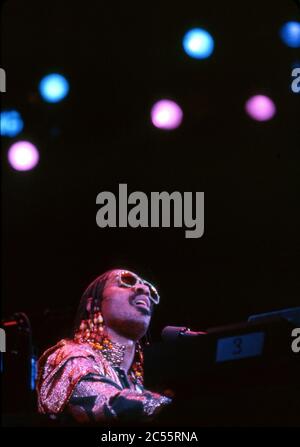 Stevie Wonder in concert Stock Photo