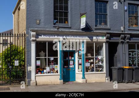 The Hospice Shop, (Arthur Rank Hospice Charity) on Regent Street, Cambridge, Cambridgeshire, UK. Stock Photo