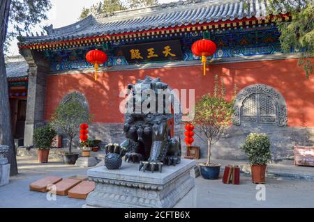 Beijing / China - February 2, 2014: Fayuan Temple (Temple of the Origin of the Dharma), constructed in 645 is one of the oldest Buddhist temples in Be Stock Photo