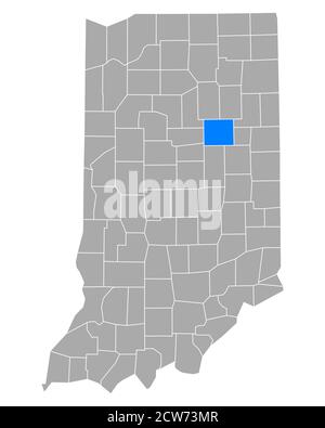 Map of Grant in Indiana Stock Photo