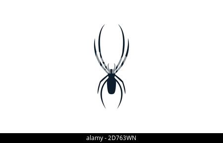 spider silhouette modern shape logo vector icon illustration design art Stock Vector