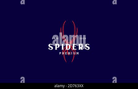 spider silhouette modern shape logo vector icon illustration design art Stock Vector