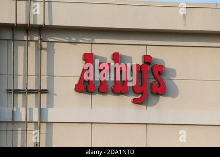 Arby's Sign on back of building. Waterloo Ontario Canada Luke Durda/Alamy Stock Photo