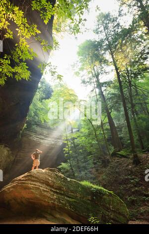 Ash Cave, Hocking Hills State Park, Ohio, USA Stock Photo