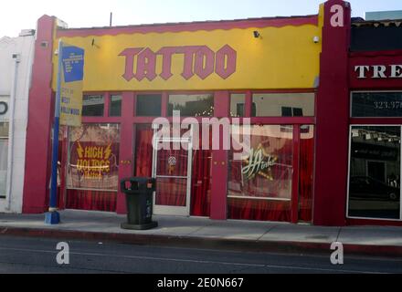 Los Angeles, California, USA 1st January 2021 A general view of atmosphere LA Ink Tattoo Shop during Coronavirus Covid-19 pandemic on January 1, 2021 in Los Angeles, California, USA. Photo by Barry King/Alamy Stock Photo Stock Photo